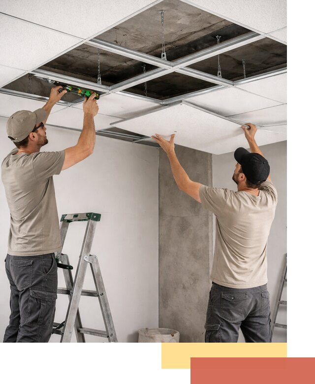 Монтаж потолка Армстронг под ключ в Павловском Посаде