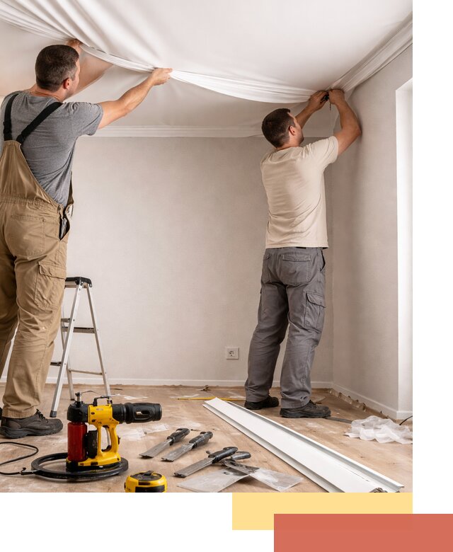 Монтаж ПВХ натяжного потолка в Павловском Посаде качественно и быстро