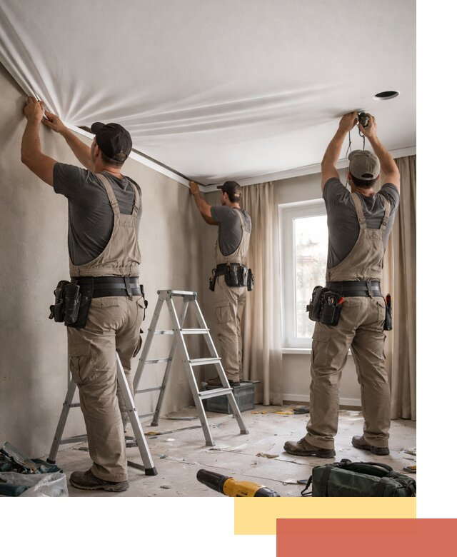 Монтаж матового натяжного потолка в Павловском Посаде качественно и быстро