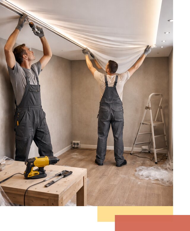 Монтаж натяжного потолка с подсветкой в Павловском Посаде цена и сроки