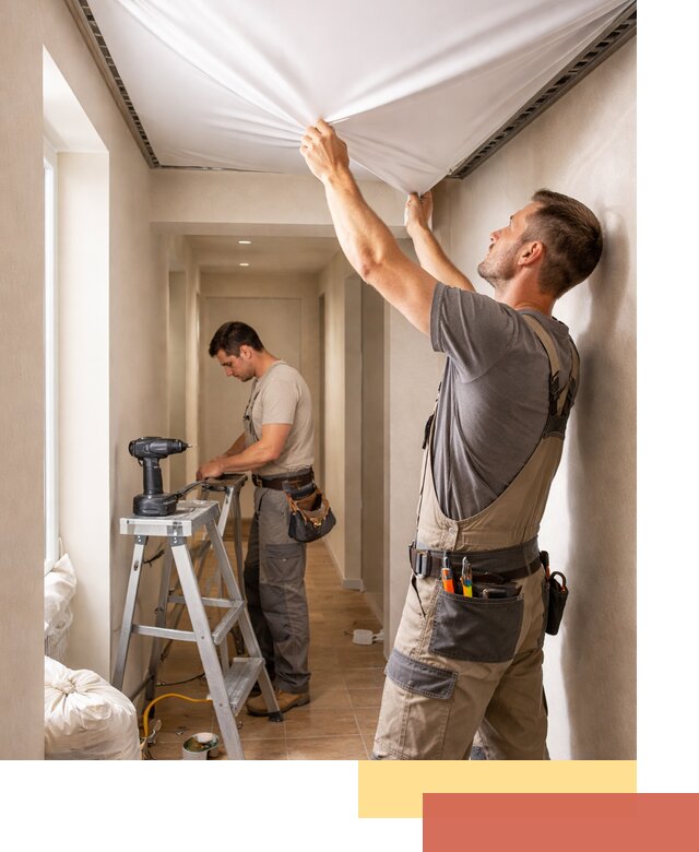 Монтаж натяжного потолка в прихожей в Павловском Посаде