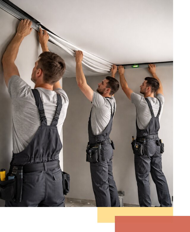 Теневые натяжные потолки в Павловском Посаде: монтаж и отделка быстро и качественно