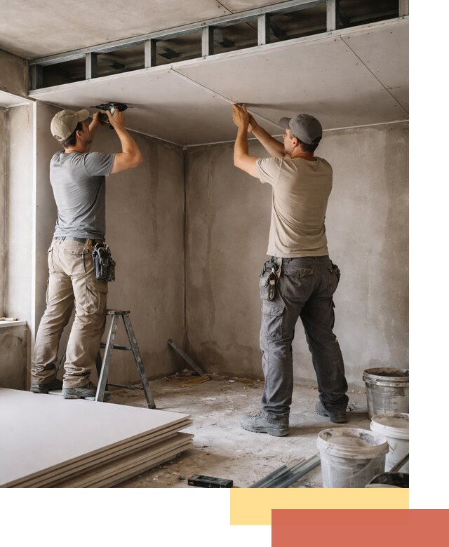 Короб из гипсокартона на потолке под ключ в Павловском Посаде