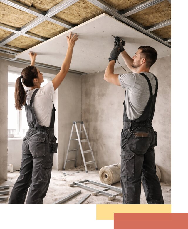 Звукоизоляция потолка из ГКЛ в Павловском Посаде профессионально и надежно