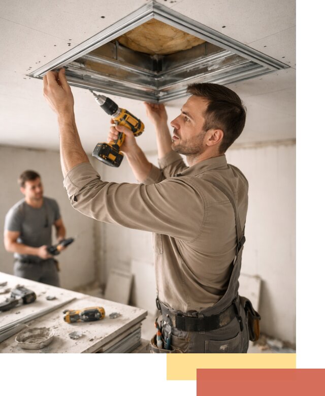 Монтаж люка в потолок из ГКЛ в Павловском Посаде