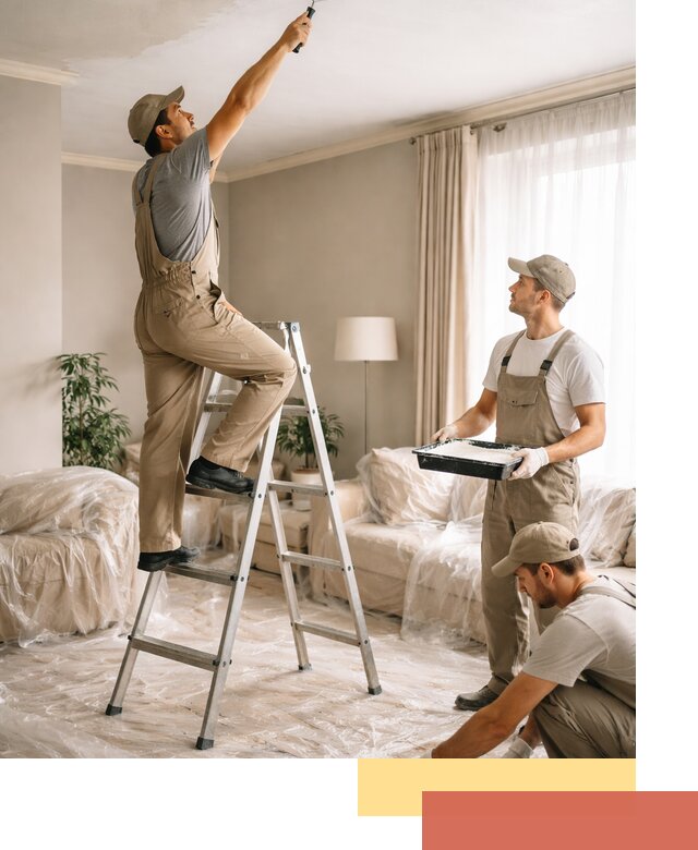 Покраска потолков акриловой краской в Павловском Посаде качественно и быстро