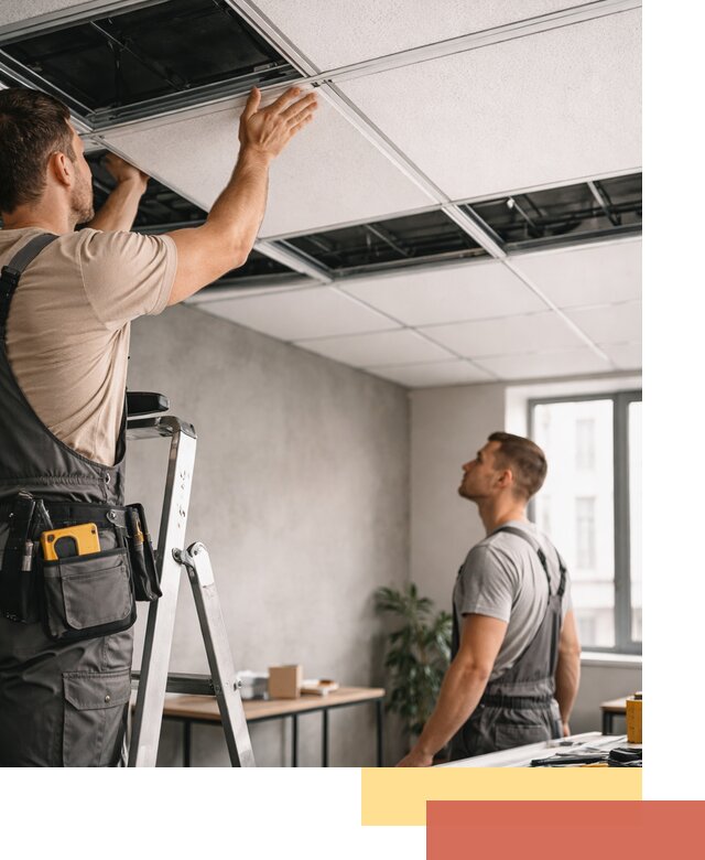 Монтаж потолочной плитки в Павловском Посаде качественно и в срок