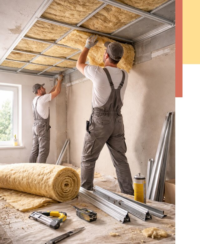 Утепление потолка в Павловском Посаде от 7317 руб/м2 — недорого, быстро, под ключ | ОТДЕЛОЧНИК-Пвл