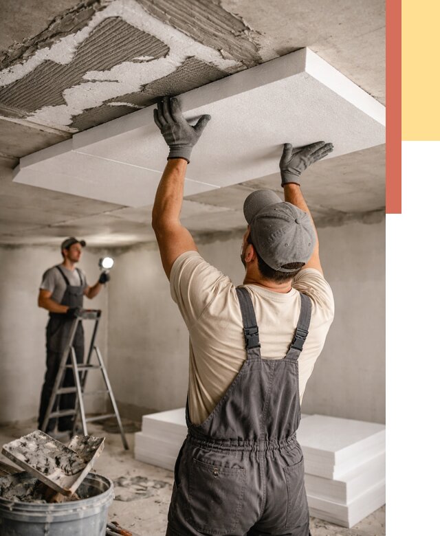 Утепление потолка пенопластом в Павловском Посаде от 4573 руб/м2 — недорого и быстро | ОТДЕЛОЧНИК-Пвл